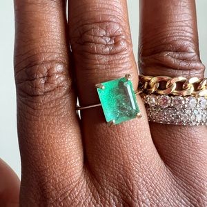 14k gold 3 carat DOUBLET RING